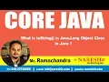 Core Java Tutorial What is toString in Java Lang Object Class in Java Mr Ramchandra