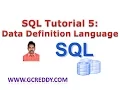 SQL - Data Definition Language