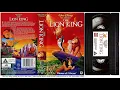 Lagu The Lion King (1994) . 20th September 1995 - UK VHS