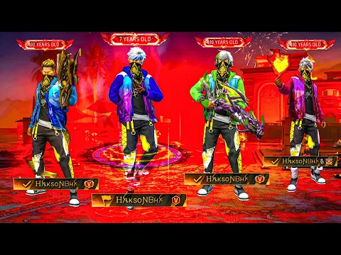 Video Thumbnail: Collection Verses With 4 Duplicate Hakson Bhai 😱 in Free Fire