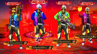 Collection Verses With 4 Duplicate Hakson Bhai 😱 in Free Fire