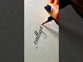 calligraphy Handwriting With A Pencil