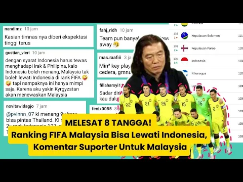 Download MP3 Melesat 8 Tangga! Ranking FIFA Malaysia Bisa Lewati Indonesia, Komentar Suporter Untuk Malaysia