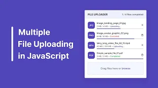 Multiple File Uploading in HTML CSS JavaScript File Upload with Progress HTML CSS JavaScript