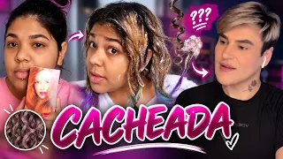 ELA DESCOLORIU OS CACHOS PARA FICAR RUIVA 
