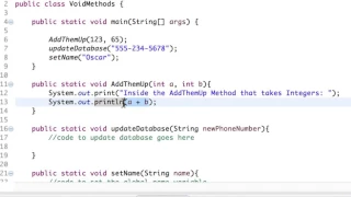 Void Method Returns in Java
