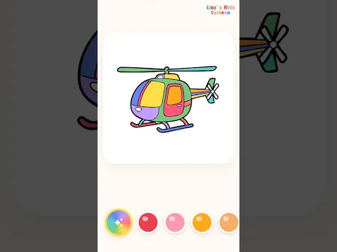 Colorful helicopter #cartoon #coloring #coloringbook