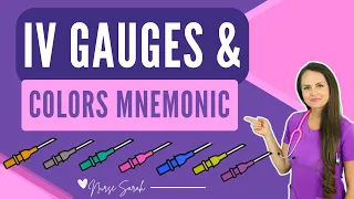 IV Needle Gauge Sizes Colors Flow Rate and Nursing Mnemonic for IV Catheters