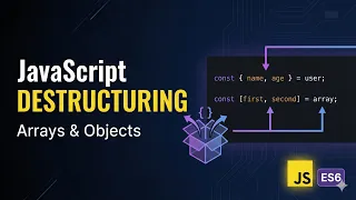 055 JavaScript Destructuring Explained - Arrays Objects ES6 Tutorial