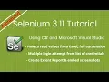 24 Read values from Excel Full Automation Selenium 2018 Tutorial using C Visual Studio