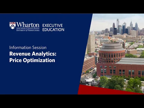 Information session on Wharton Executive Education’s Revenue Analytics: Price Optimization program