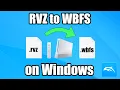 RVZ to WBFS for Nintendo Wii on Windows