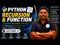 Python Functions Recursion Tutorial Lecture 11 GATE CSE Placements