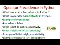 Operator Precedence in Python Associativity in Python CBSE Python Precedence Associativity