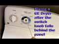 How to fix a GE dryer when the knob falls inside