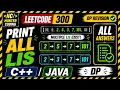 Print All LIS Using DP Tabulation Revision Longest Increasing Subsequence C Java
