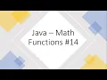 Java - Math Functions