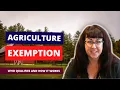 Texas Land and Home Exemptions - Agriculture Exemption