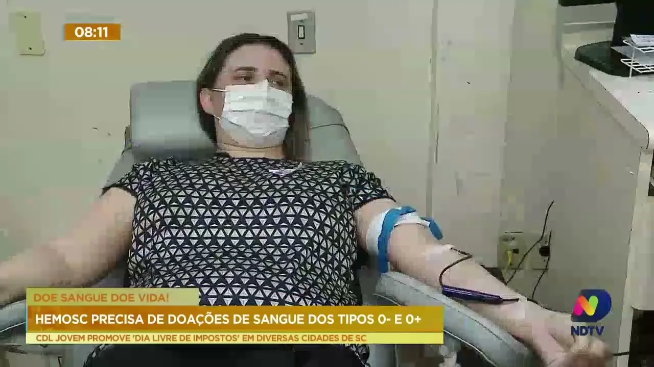 Hemosc precisa de doações de sangue dos tipos 0- e 0+; saiba como ajudar