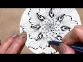 TAIGA in the middle of the Bireel Flipped drawing coloring Tutorial Zentangle