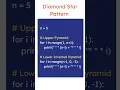 Diamond Star Pattern in Python
