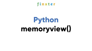 Python memoryview -