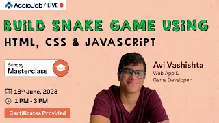 Build Snake Game Using HTML CSS JavaScript Project Building Workshop Coding Bootcamp