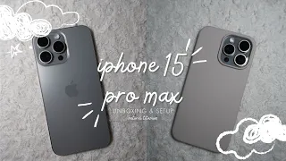 Download IPHONE 15 PRO MAX *Natural titanium* UNBOXING \u0026 SETUP🎧☁️ | FIRST IMPRESSIONS + camera test MP3