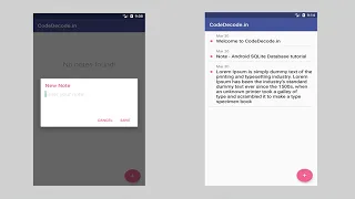 Android SQLite Database Tutorial - Notes App CodeDecode