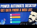 Extract Data From a Website HTML List Not a Table Power Automate Desktop Actions
