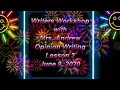 Writers Workshop Opinion Writing Lesson 2