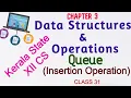 Operations On Queue Chapter3 Data Structures Operations Kerala State Plus Two Computer Science