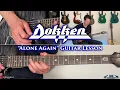 Download Lagu Dokken - Alone Again Guitar Lesson