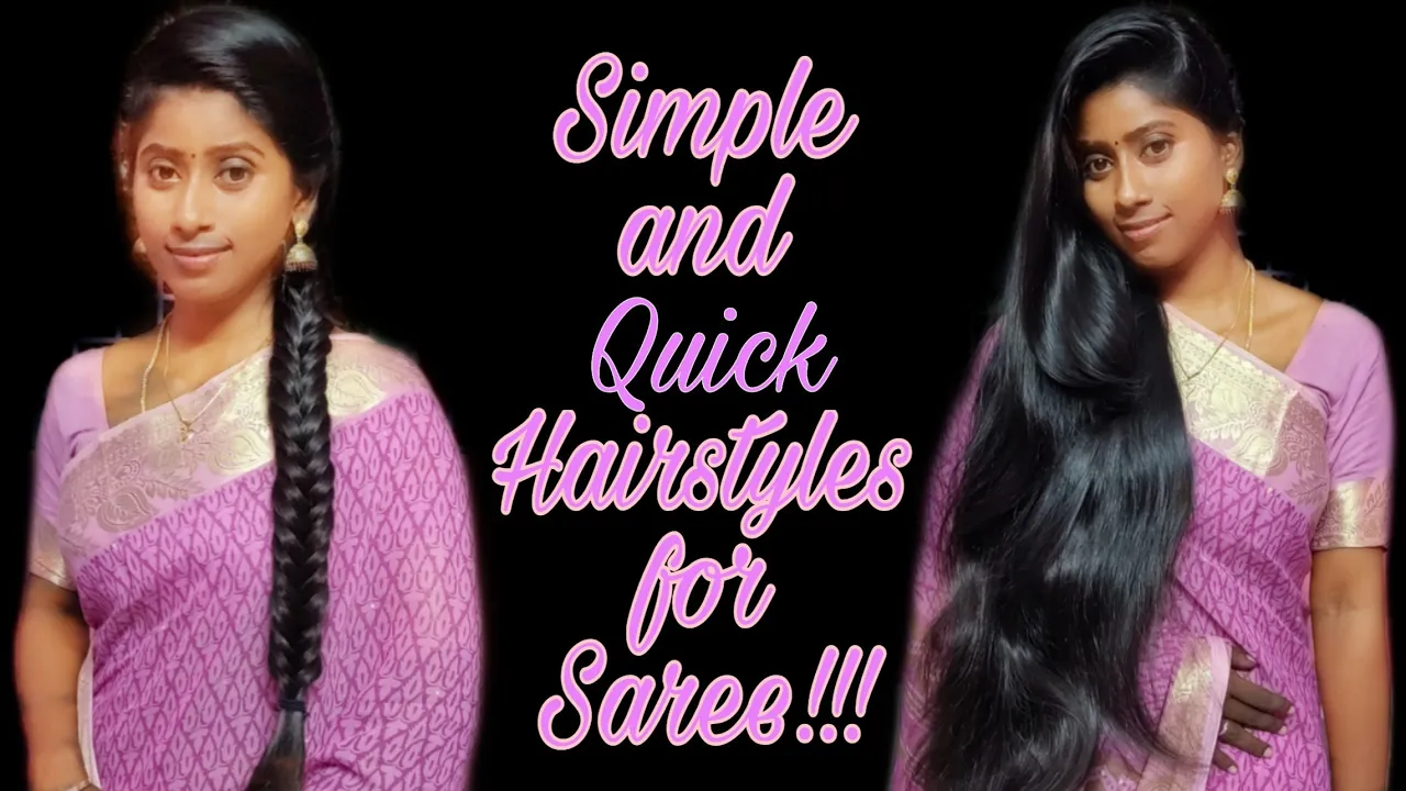 Very Simple and Quick Hairstyles for Saree! Long Hair Princess ❤️