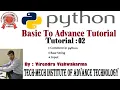 Python Basic to Advance Tutorial 02 Escape Sequence Comment in Python Raw String Input
