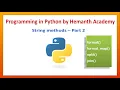 32 String methods in Python by Hemanth Academy - Part 2