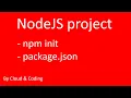 NodeJS project - npm init package json