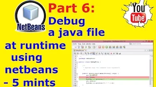 Netbeans Tutorial Part 6 Debug a java file at runtime using netbeans