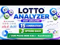 EuroJackpot EuroDreams US Powerball Lotto Lottery Analysis Picks LottoAnalyzer