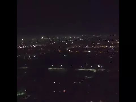 Новогодняя ночь в Рубцовске с высоты птичьего полёта