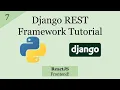Django REST Framework With React JS Frontend Django REST Framework Tutorial