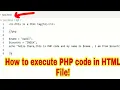 how to execute PHP code in HTML file