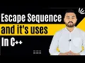 How to use Escape sequence in C