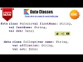 Data classes copy de-structuring Kotlin Fundamentals Tutorial - Part 23