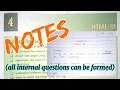 DAV Class 8 Computer Chapter 4 Notes HTML- All internal questions can be formed