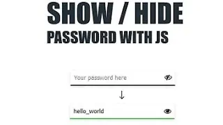 Password Toggle With jQuery With Source Code