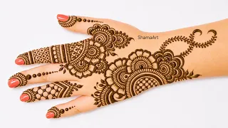 Beautiful stylish back hand mehndi design | mehandi ka design | mehndi design simple mehndi design
