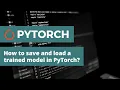 How to save a trained model in PyTorch Pytorch Tutorial Deep Learning Tutorial