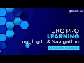 UKG Pro Learning Logging In Navigation