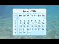 January 2024 Calendar